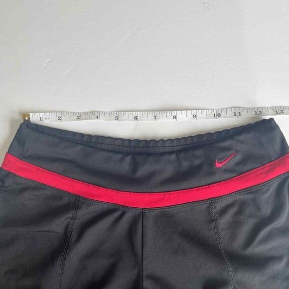 Nike Red Embroidered Swoosh Wide Leg Leggings Size Small - Picture 6 of 6